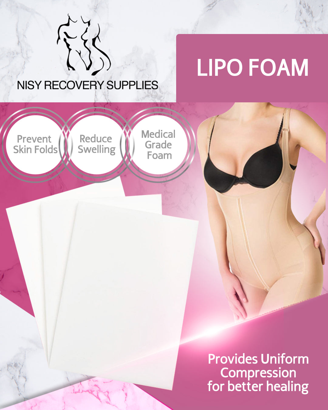 Lipo Foam Healing Board. For Tummy Tuck use. - Liposuction Healing Foam, Lipo Foam