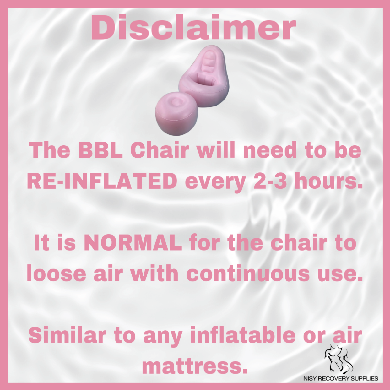 BBL Chair After Surgery with Built-in Air Pump